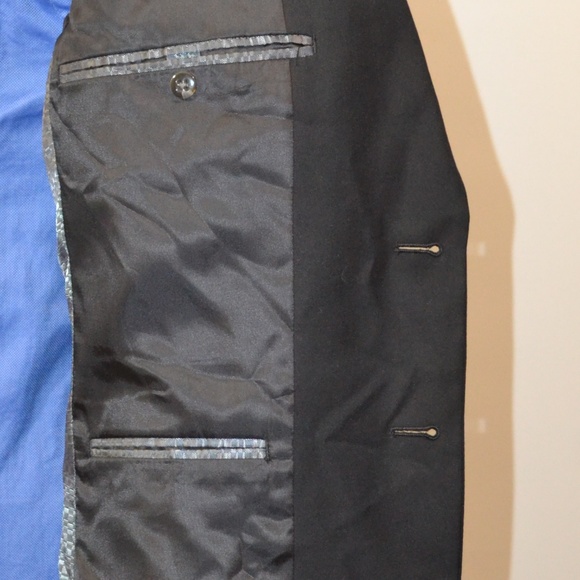 Kenneth Cole 38S Sport Coat Blazer Suit Jacket Bla - Picture 5 of 8